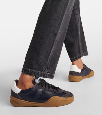 Logo suede-trimmed sneakers | Acne Studios