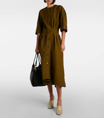 Hemdblusenkleid aus Baumwoll-Canvas | Bottega Veneta