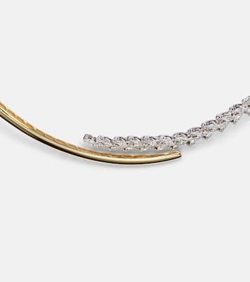 Collier Golden Strada en or blanc et jaune 18 ct et diamants | Yeprem
