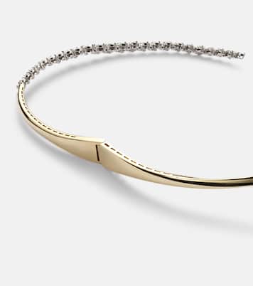 Collier Golden Strada en or blanc et jaune 18 ct et diamants | Yeprem