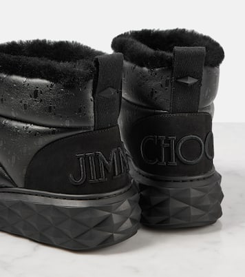 Bottines après-ski Xan en cuir et shearling | Jimmy Choo