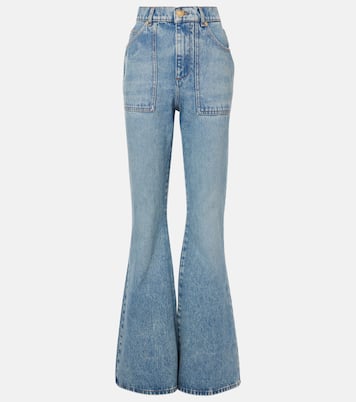 Jeans flared de tiro alto | Balmain