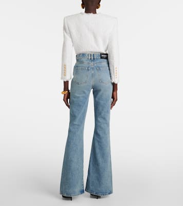 Jeans flared de tiro alto | Balmain