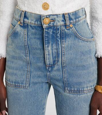 Jeans flared de tiro alto | Balmain