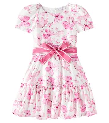 Printed cotton satin dress | Monnalisa