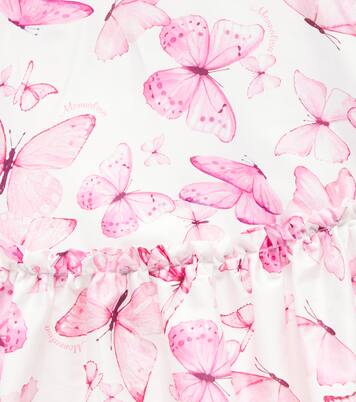 Printed cotton satin dress | Monnalisa