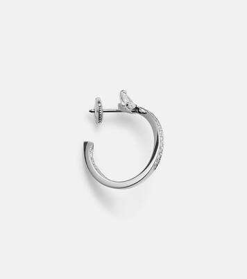 Serti Sur Vide 18kt white gold single hoop earring with diamonds | Repossi