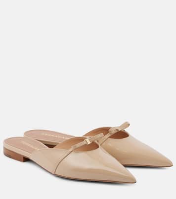 Bow-detail patent leather mules | Ferragamo