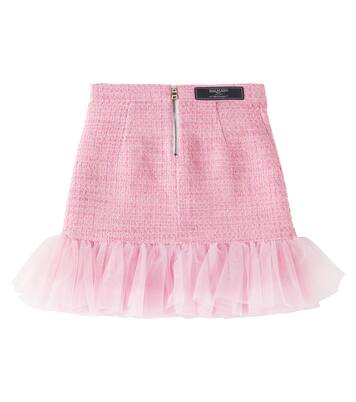 Ruffled tweed skirt | Balmain Kids