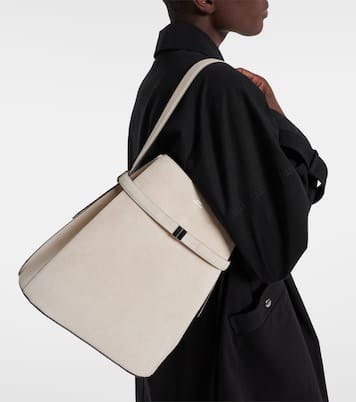 Belted Medium suede bucket bag | Toteme