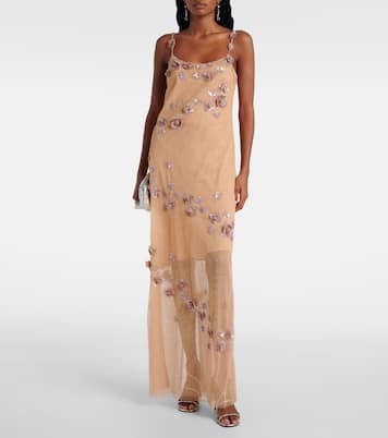 Bestickte Robe aus Tüll | Blumarine