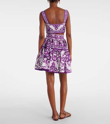 Top Majolica de popelín de algodón | Dolce&Gabbana