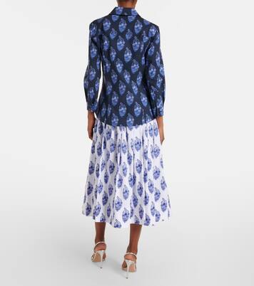 Icon floral cotton-blend shirt | Carolina Herrera