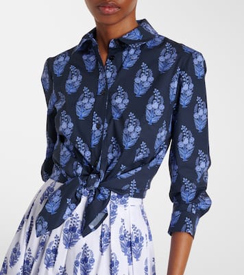 Icon floral cotton-blend shirt | Carolina Herrera