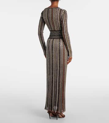 Robe aus Häkelstrick mit Pailletten | Missoni