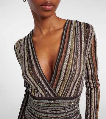 Robe aus Häkelstrick mit Pailletten | Missoni