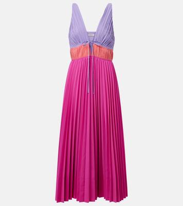 Stephanie pleated poplin midi dress | Simkhai