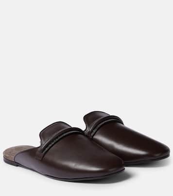 Slippers Monili aus Leder | Brunello Cucinelli