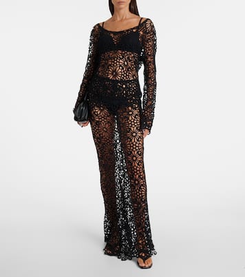 Maxirock Obie aus Häkelstrick | Norma Kamali