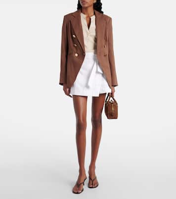 Agee cotton-blend skort | Veronica Beard