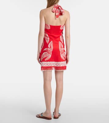 Minikleid Majestic Coconut Tree aus Leinen | Farm Rio