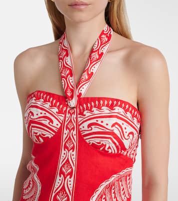 Minikleid Majestic Coconut Tree aus Leinen | Farm Rio