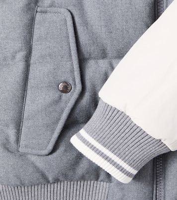 Alvaro wool flannel down varsity jacket | Moncler Enfant