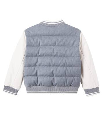 Alvaro wool flannel down varsity jacket | Moncler Enfant
