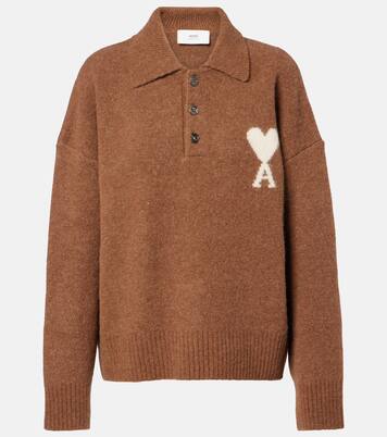 Polo en alpaga et laine mélangés | Ami Paris