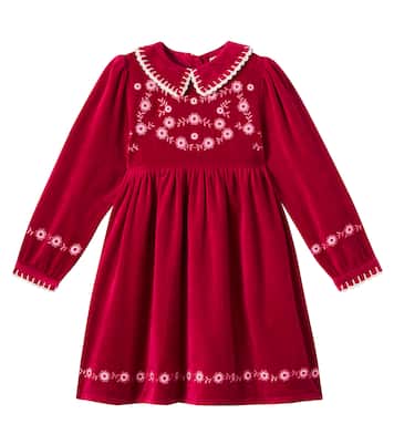 Abito Millie in cotone e lino con ricamo | Bebe Organic