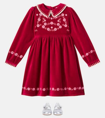 Abito Millie in cotone e lino con ricamo | Bebe Organic