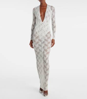 Bridal sheer lace gown | Alex Perry