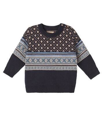 Baby - Pullover Julius in cotone jacquard | Wheat