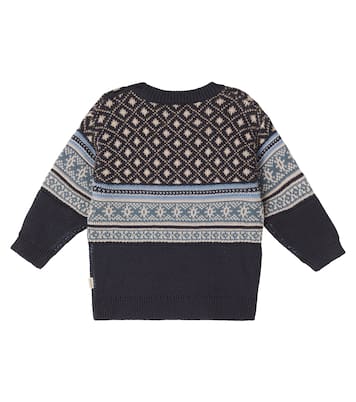 Baby - Pullover Julius in cotone jacquard | Wheat