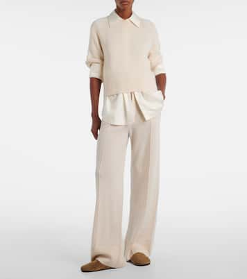 Wool and cashmere wide-leg pants | Jardin des Orangers