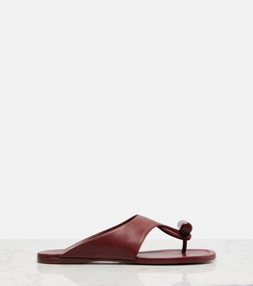 Toggle leather thong sandals | Loewe