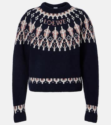 Fair Isle sequined wool-blend sweater | Loewe