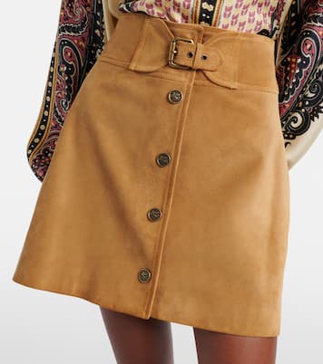 Mini-jupe à ceinture en daim | Etro