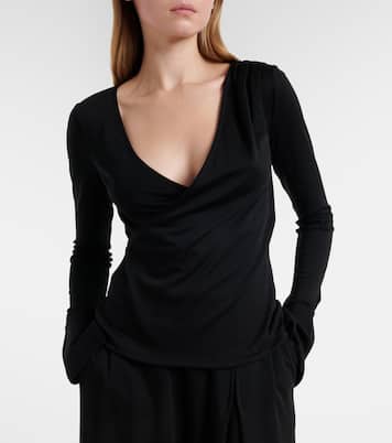 Adagio virgin wool wrap top | Max Mara