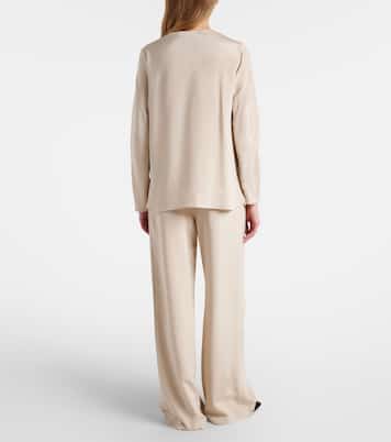 Pantalon ample Palude en soie mélangée | Max Mara
