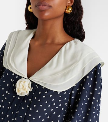 Valetta polka-dot silk crêpe minidress | Rixo