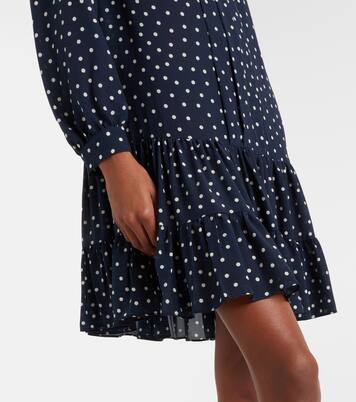 Valetta polka-dot silk crêpe minidress | Rixo