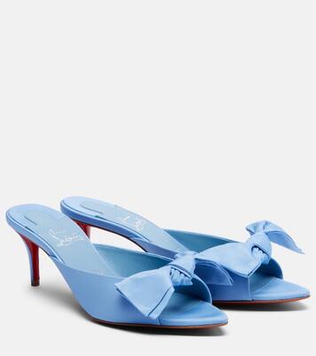 Mulazee bow-detail silk taffeta mules | Christian Louboutin