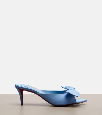 Mulazee bow-detail silk taffeta mules | Christian Louboutin