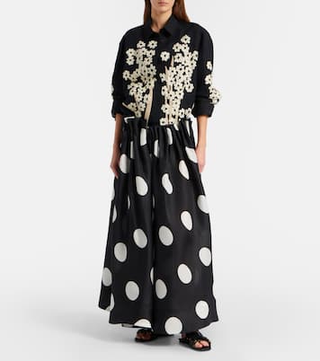 Riley polka-dot silk maxi skirt | Khaite