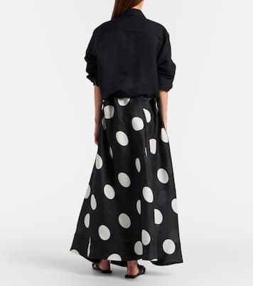 Riley polka-dot silk maxi skirt | Khaite