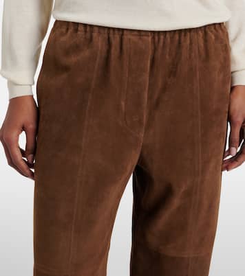 Weite Hose Kenan aus Veloursleder | The Row