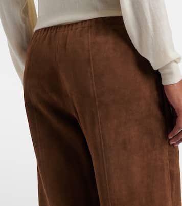 Weite Hose Kenan aus Veloursleder | The Row