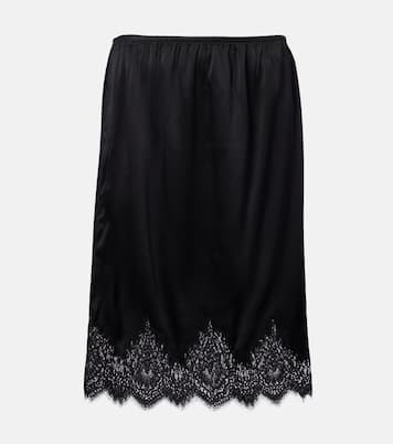 Thea lace-trimmed silk midi skirt | Nili Lotan