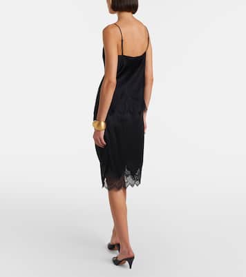 Thea lace-trimmed silk midi skirt | Nili Lotan